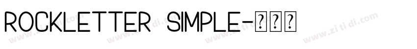 Rockletter Simple字体转换
